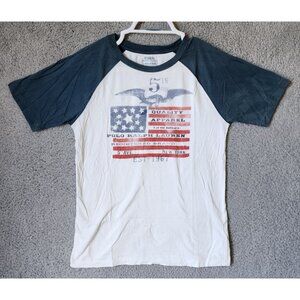 Polo Ralph Lauren American Flag New York Graphic T Shirt Youth Size Large
